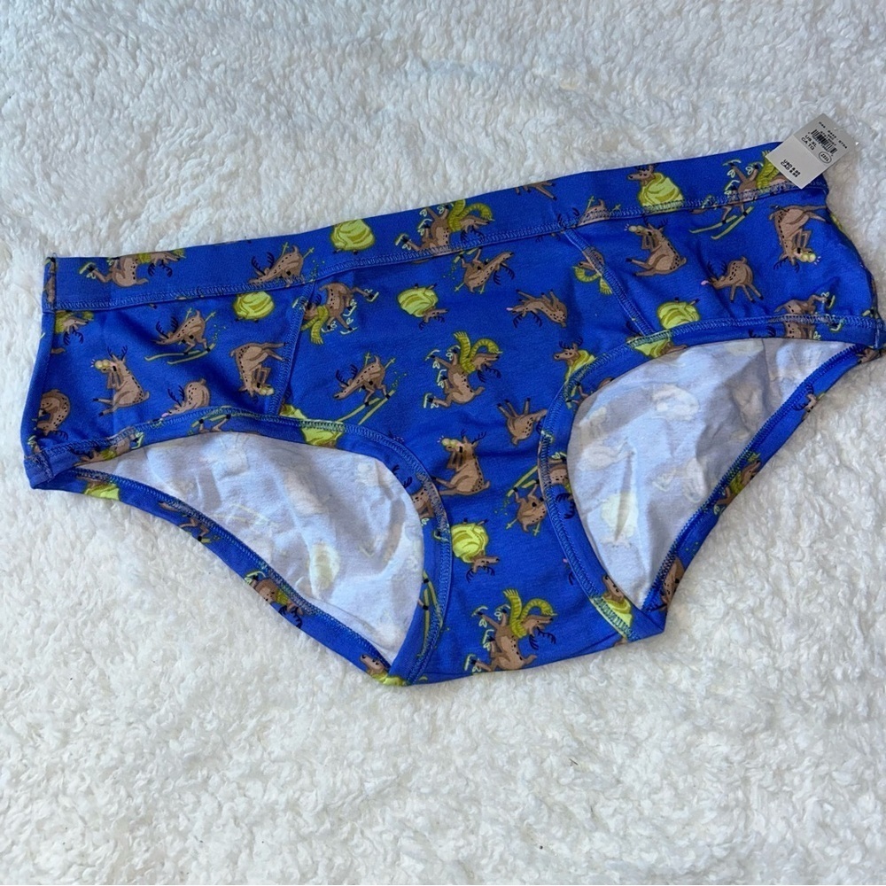 Aerie Holiday Reindeer Cotton Panties XL NWT